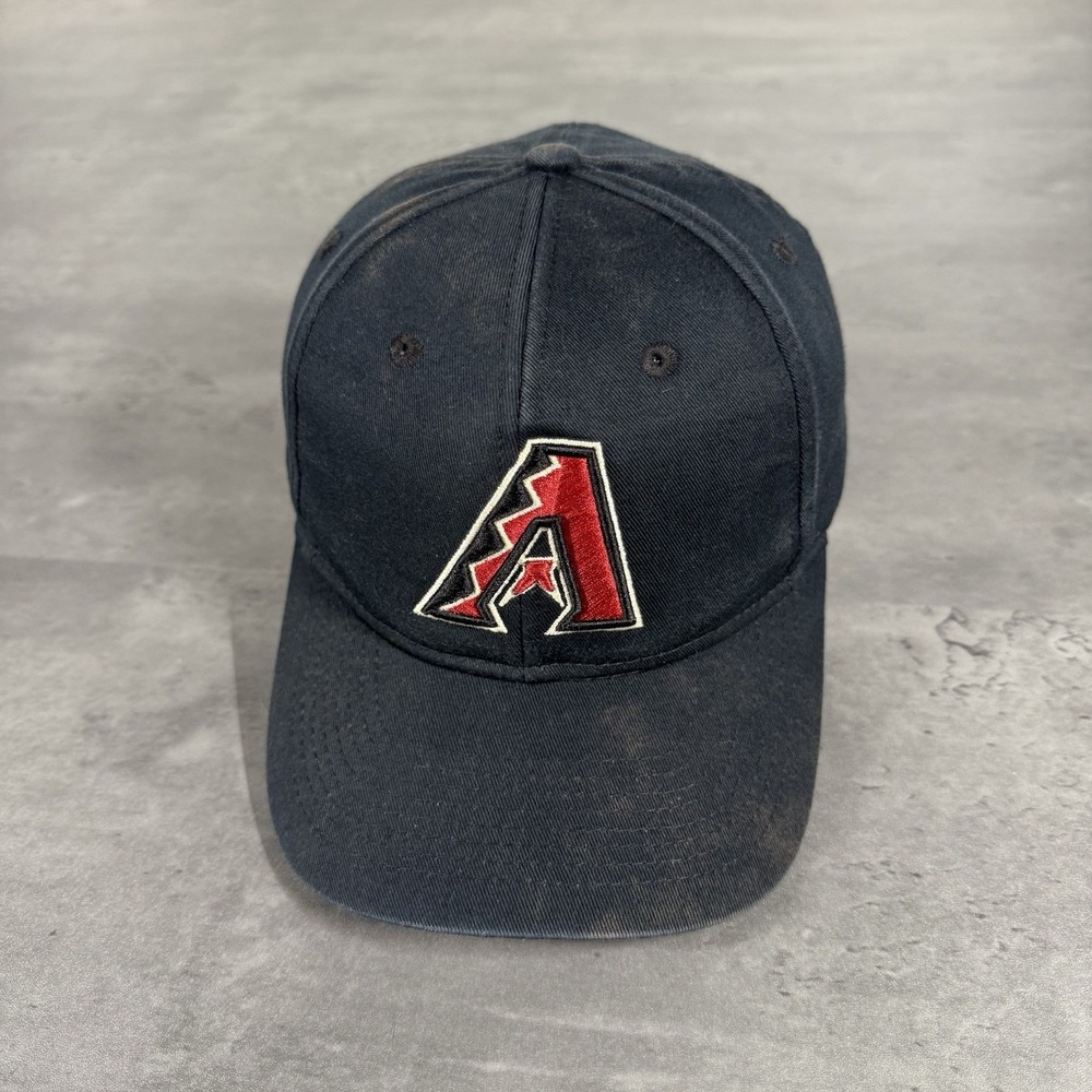Arizona Diamondbacks Hat Black Red Youth Kids Faded Distressed Trucker Cap‎ MLB